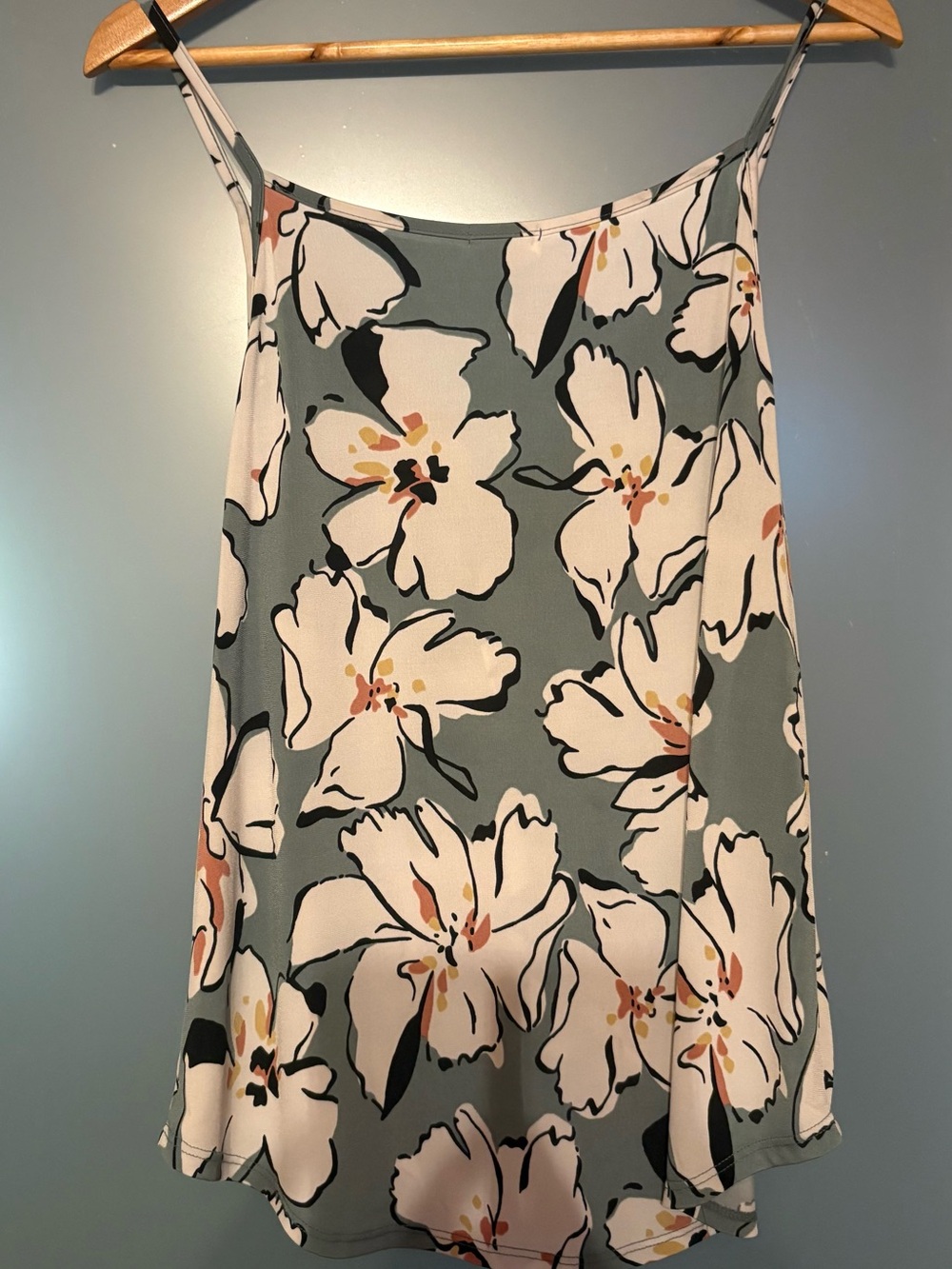 NWT Floral Spaghetti Strap Cami in Sage and White